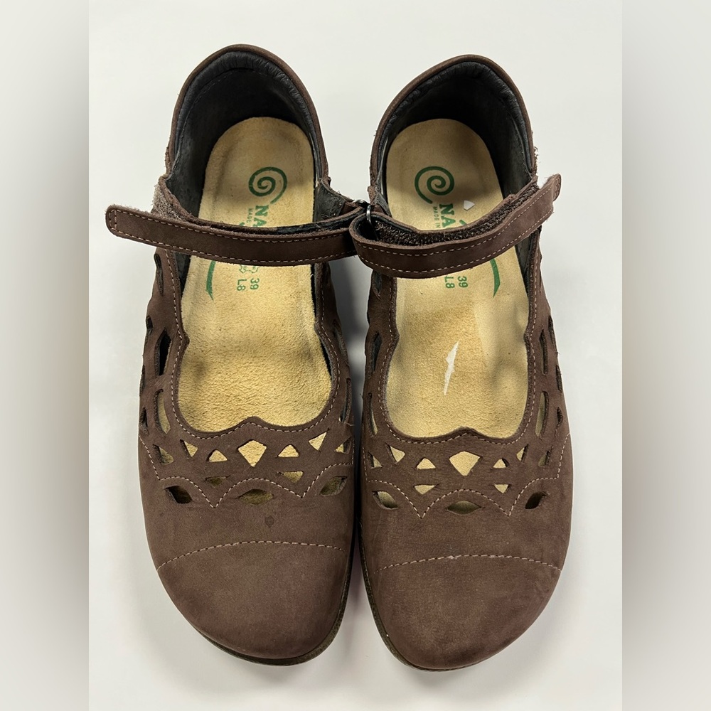 Naot Agathis Brown Leather Mary Jane Shoes Sz. 39